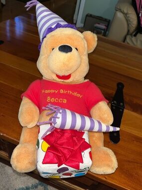Vintage Winnie the Pooh birthday bear